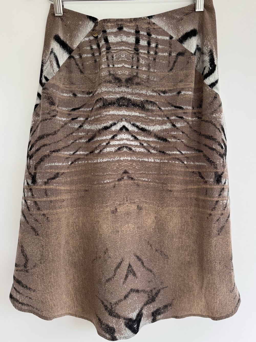 Vintage Roberto cavalli Animal Print Midi Skirt in Beige and Black - Picture 2 of 5